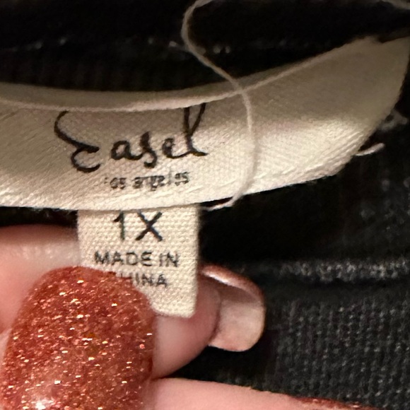 EASEL HAPPY FACE MINERAL WASHED SWEATSHIRT - Picture 4 of 5